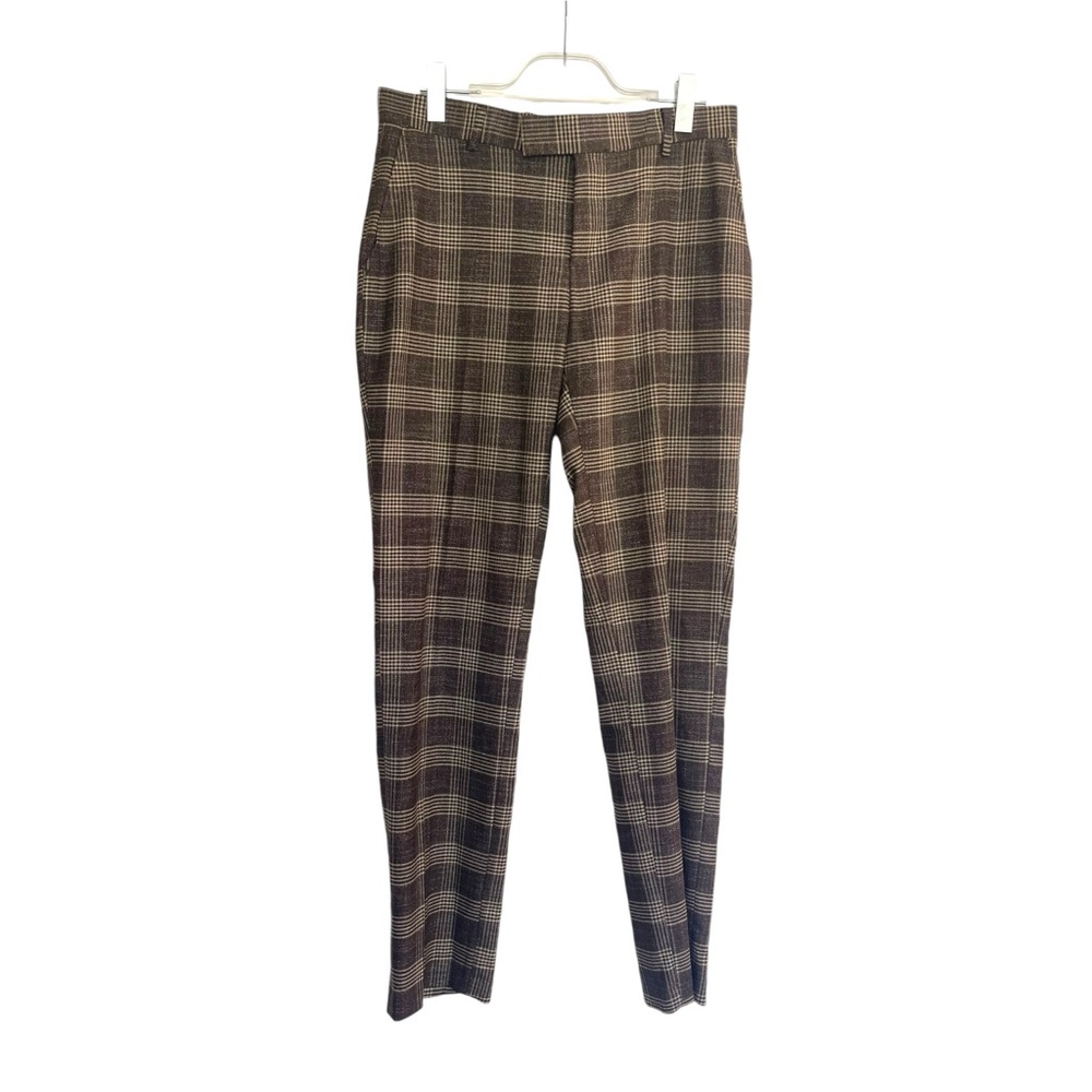 Boohoo MAN 32L check slim pants